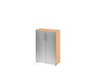 Hammerbacher Schrank 3OH B 80 x T 34,6 x H 114,4 cm BM Buche Silber