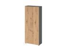 Hammerbacher Schrank 5OH 34,6 cm tief BM Graphit Asteiche