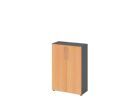 Hammerbacher Schrank 3OH BM Graphit Buche B 80 x T 34,6 x H 114,4 cm