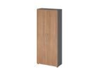 Hammerbacher Schrank 5OH 34,6 cm tief BM 188 cm Höhe Graphit Nussbaum