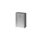 Hammerbacher Schrank 3OH BM Graphit Silber B 80 x T 34,6 x H 114,4 cm