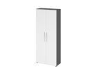 Hammerbacher Schrank 5OH BM Graphit Weiß B 80 x T 34,6 x H 188 cm