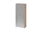 Hammerbacher Schrank 5OH 34,6 cm tief BM Nussbaum Silber