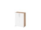 Hammerbacher Schrank 3OH 34,6 cm tief BM Nussbaum Weiß