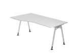 Hammerbacher Schreibtisch A-Fuß 180 x 100/80 cm in Weiß