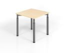 Hammerbacher Schreibtisch 4 Füße 80 x 80 cm Ahorn Graphit