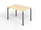 Hammerbacher Schreibtisch Ahorn 120 x 80 cm Füße verstellbar Graphit