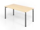 Hammerbacher Schreibtisch 4 Fuß 160 x 80 cm Ahorn / Graphit Höhe 68 - 82 cm