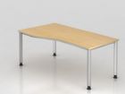Hammerbacher Schreibtisch 4 Fuß 180 x 100 / 80 cm Ahorn Sonderhöhenverstellung bis 88 cm