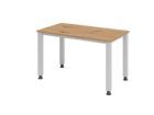 Hammerbacher Schreibtisch 4 Fuß eckig 120 x 67 cm Asteiche Silber