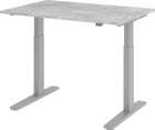 Hammerbacher Schreibtisch XMKA12 120 x 80 cm Platte Beton 25 mm dick ABS Dickkante