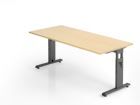 Hammerbacher Schreibtisch 180 x 80 cm Ahorn C-Fuß Gestell in Graphit