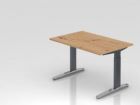 Hammerbacher Schreibtisch C-Fuß 120 x 80 cm höheneinstellbar Asteich / Graphit