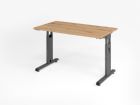 Hammerbacher Schreibtisch C-Fuß 120 x 67 cm Asteiche C-Fuß Gestell Graphit