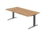Hammerbacher Schreibtisch C-Fuß 200 x 100 cm Asteiche Graphit