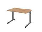 Hammerbacher Schreibtisch C-Fuß 120 x 80 cm Asteiche Graphit