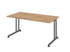 Hammerbacher ZS16 Schreibtisch C-Fuß 160 x 80 cm Asteiche Graphit