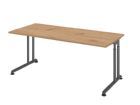 Hammerbacher Schreibtisch C-Fuß 180 x 80 cm Asteiche Graphit