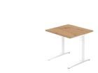 Hammerbacher Schreibtisch C-Fuß 80 x 80 cm Asteiche Weiß