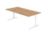 Hammerbacher Schreibtisch C-Fuß 200 x 100 cm Asteiche Weiß