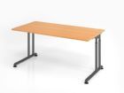Hammerbacher Schreibtisch C-Fuß 160 x 80 cm Buche / Graphit höheneinstellbar