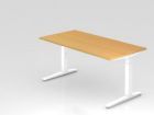 Hammerbacher Schreibtisch C-Fuß-Gestell Weiß 160 x 80 cm Buche 25 mm dick