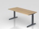 Hammerbacher Schreibtisch Maße 180 x 80 cm Platte 25 mm dick Eiche Graphit