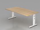 Hammerbacher Schreibtisch OS2E C-Fuß 200 x 100 cm Eiche / Weiß