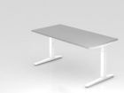 Hammerbacher XB16 Schreibtisch C-Fuß Arbeitshöhe 65 - 85 cm 160 x 80 cm Grau / Weiß