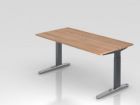 Hammerbacher Schreibtisch XB16 C-Fuß 160 x 80 cm Nussbaum / Graphit Arbeitshöhe 65 - 85 cm