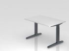 Hammerbacher Schreibtisch XB12 C-Fuß 120 x 80 cm Weiß / Graphit