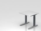 Hammerbacher XB08 Schreibtisch C-Fuß 80 x 80 cm Weiß / Graphit