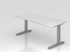 Hammerbacher Schreibtisch rechteckig 180 x 80 cm Füße in Silber