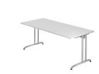 Hammerbacher Schreibtisch C-Fuß 180 x 80 cm Weiß Arbeitshöhe 72 cm 