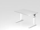 Hammerbacher Schreibtisch C-Fuß-Gestell in Weiß 120 x 80 cm Weiß