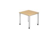 Hammerbacher Schreibtisch QS08 4 Fuß eckig 80 x 80 cm Ahorn