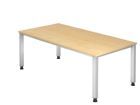 Hammerbacher QS2E Schreibtisch 4 Fuß eckig 200 x 100 cm Ahorn

