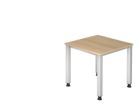 Hammerbacher Schreibtisch QS08 4 Fuß eckig 80 x 80 cm Eiche