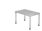 Hammerbacher Schreibtisch 4 Fuß eckig 120 x 80 cm Grau