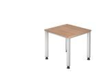 Hammerbacher Schreibtisch 4 Fuß eckig 80 x 80 cm Nussbaum