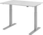 Hammerbacher Schreibtisch XMKA12 120 x 80 cm Platte Grau 25 mm dick ABS Dickkante