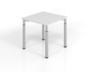Hammerbacher Schreibtisch 4 Füße 80 x 80 cm 25 mm dick Grau Silber