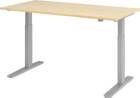 Hammerbacher Schreibtisch höhenverstellbar 1600 x 800 x 700 bis 1200 mm Platte Ahorn