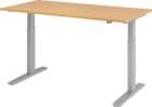 Hammerbacher Schreibtisch höhenverstellbar 1600 x 800 x 700 bis 1200 mm Platte Buche