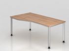 Hammerbacher Schreibtisch HS18 4 Fuß 180 x 100 / 80 cm Nussbaum Platte 25 mm