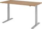 Hammerbacher Schreibtisch XMKA16 160 x 80 cm Platte Nußbaum 25 mm dick ABS Dickkante