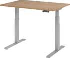Hammerbacher Schreibtisch XDKB12 120 x 80 cm höhenverstellbar Platte Nußbaum 25 mm