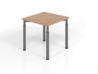 Hammerbacher Schreibtisch Höhe verstellbar 80 x 80 cm Nussbaum Graphit
