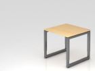 Hammerbacher Schreibtisch O-Fuß eckig 80 x 80 cm Ahorn / Graphit Arbeitshöhe 65-85 cm