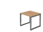 Hammerbacher Schreibtisch O-Fuß eckig 80 x 80 Asteiche Graphit